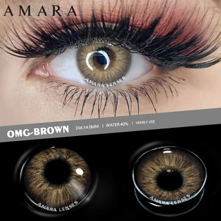 AMARA 1 Pair Colored Contact Lenses Natural Look Brown Eye Lenses Gray Contact Blue Lenses Fast Delivery Green Eye Alodia Store