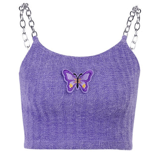Top Butterfly Embroidery Chain Alodia Store