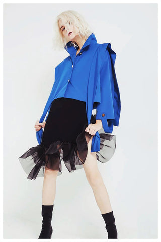 DEAT 2023 Autumn Women's Coat New Fashion Turn-down Collar Solid Alodia Store