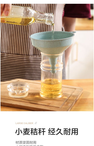 1pc Plastic Funnel Kitchen Oil and Wine Liquid Dispenser Funnel Large Caliber Can Be Hung Funnel Kitchen Tools Funnel Alodia Store