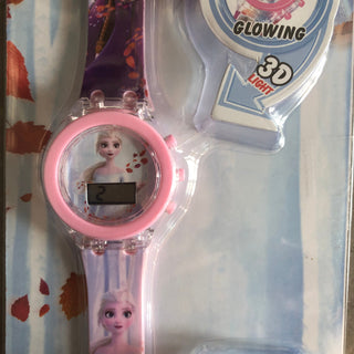 Disney Kid Cartoon Glowing Watch Marvel Spider-Man Boy Unicorn Princess Elsa Flash Electronic Digital Student Toy Clock Relogio Alodia Store