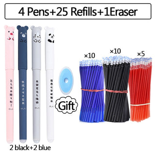 30 Pcs/set 0.35mm Kawaii Erasable Pens for Writing Notebooks Girls Cute alodia store