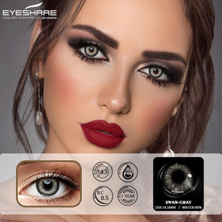 EYESHARE Natural Color Lens Eyes 2pcs Color Contact Lenses For Eye Blue Beauty Contact Lenses Eye Yearly Cosmetic Color Lens Alodia Store
