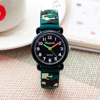camouflage silicone strap quartz watches children kids students digital cool waterproof clocks Alodia Store