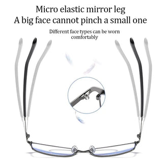 Fashion Metal Frame Simple Vintage Business Reading Glasses Anti-Blue Light Ultra Light Glasses Eye Protection For Men Women Alodia Store