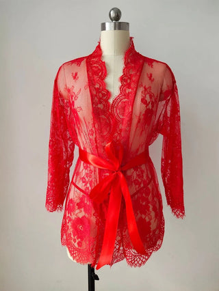 Women's Robe Lace Bridesmaid Gown Sexy Alodia Store