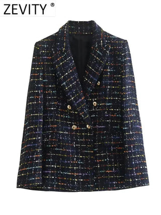 Tweed Woolen Blazer Coat Alodia Store