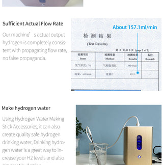 Bluevida 99.99% High Purity Hydrogen Inhalation Machine Low Noise Make Hydrogen Water H2 Inhalation Generator SPE/PEM 150ml/m alodia store