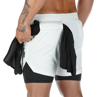 2023 Camo Running Shorts Men 2 In 1 Double-deck Quick Dry GYM Sport Shorts Fitness Jogging Workout Shorts Men Sports Short Pants Alodia Store