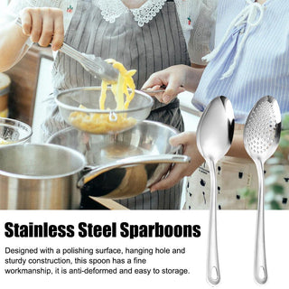 Stainless Steel Strainer Spoon Kitchen Colander Spoon Spoon Filter Strainer Food ScoopPerforated Skimmer Colander M0E8 Alodia Store