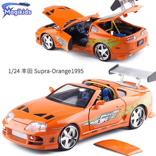Fast and Furious Brian’s 1995 Toyota Supra High Simulation Diecast Metal Alloy Model Car kids Toy Gift Collection J187 Alodia Store