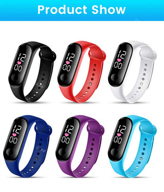M3 Kids Digital Watches Adjustable Silicone Strap Waterproof Children's Watch Boys Sports Wrist Electronic Smart Watch For Kids Alodia Store