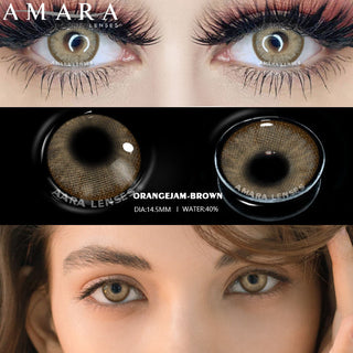 AMARA 1 Pair Colored Contact Lenses Natural Look Brown Eye Lenses Gray Contact Blue Lenses Fast Delivery Green Eye Alodia Store