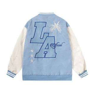 Leather Varsity Jacket Windbreaker High Street Hip-Hop Vintage Coat Clothing Alodia Store