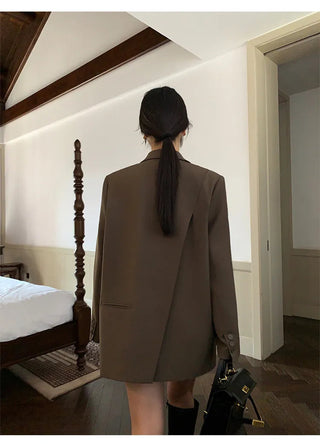 Black Long Sleeved Suit Jacket Alodia Store