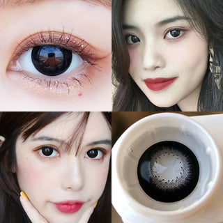 OVOLOOK-2pcs/Pair Contact Lenses Free Shipping Big Black Lenses for Eyes Beauty Pupils Comestic Eye Color Lens 14.5mm Yearly Alodia Store
