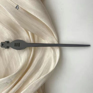 Traditional Wooden Black Hair Sticks Chinese Style Hairpins Carved Wood Hair Fork Vintage Chop Stick Headwear For Women Jewelry Alodia Store