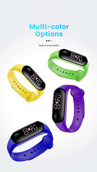 M3 Kids Digital Watches Adjustable Silicone Strap Waterproof Children's Watch Boys Sports Wrist Electronic Smart Watch For Kids Alodia Store