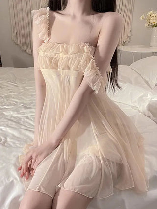 Nightgown Sleepwear Lingerie Dress Spaghetti Strap Alodia Store