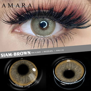 AMARA 1 Pair Colored Contact Lenses Natural Look Brown Eye Lenses Gray Contact Blue Lenses Fast Delivery Green Eye Alodia Store