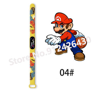 Super Mario Bros children‘s Watch Cartoon  Character Luigi Luminous Bracelet Watch LED Touch Waterproof Sports kids watch gifts Alodia Store