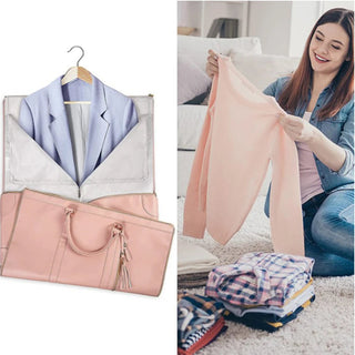 2024 Fashion Large PU Folding Suit Storage Bag Women High Capacity Luggage Alodia Store