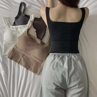 Elasticity TShirt Backless Camisole Female alodia store