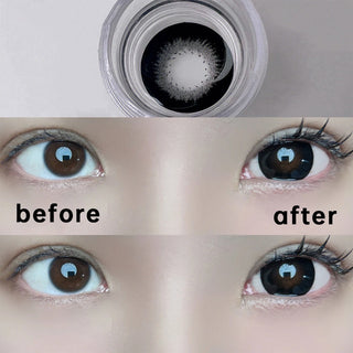 OVOLOOK-2pcs/Pair Contact Lenses Free Shipping Big Black Lenses for Eyes Beauty Pupils Comestic Eye Color Lens 14.5mm Yearly Alodia Store
