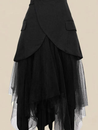 Black Skirt Two Piece Set Alodia Store