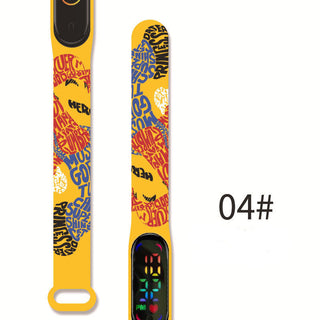 Super Mario children‘s Watch Cartoon Anime Character Luigi Luminous Bracelet Watch LED Touch Waterproof Sports kids watch gifts Alodia Store