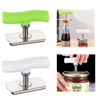 Stainless Steel Adjustable Lids Off Jar Opener Multi-function Bottle Cap Opener Labor-saving Screw Can Opener for Kitchen Gadget Alodia Store