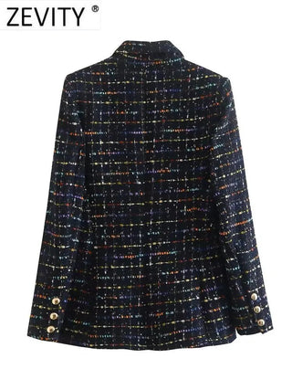 Tweed Woolen Blazer Coat Alodia Store