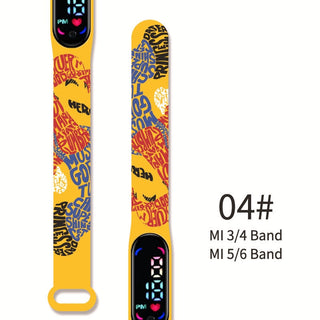 Super Mario children‘s Watch Cartoon Anime Character Luigi Luminous Bracelet Watch LED Touch Waterproof Sports kids watch gifts Alodia Store