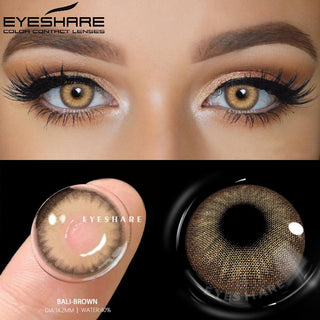 EYESHARE 2pcs Colored Contacts for Eyes Color Contact Lenses Brown Colorful Eyes Lenses Yearly Cosmetic Makeup Eye Contacts Lens Alodia Store