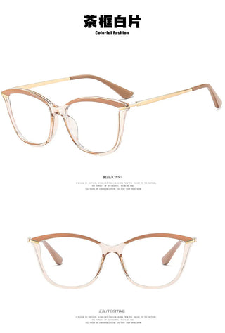 Anti Blue Light Blocking Cat Eye Oculos Mujer Glass Women Fashion Luxury Designer Optical TR90 Eyeglasses Frame Classic Eyewear Alodia Store