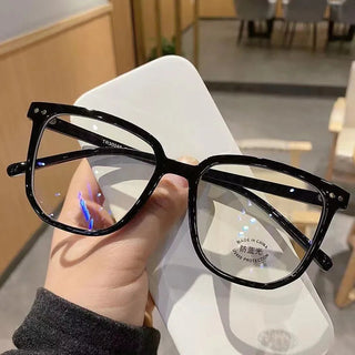 Large Square Frame Anti-Blue Light Glasses Fashion Retro Men Women Computer Gaming Eye Protection Classic Plain Glass Spectacles Alodia Store