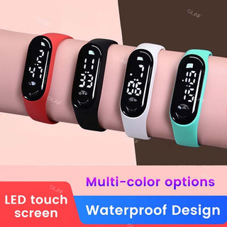 M3 Kids Digital Watches Adjustable Silicone Strap Waterproof Children's Watch Boys Sports Wrist Electronic Smart Watch For Kids Alodia Store