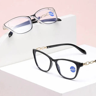 Men Women Portable Eye Protection Vintage Ultra Light Frame Reading Glasses Anti-Blue Light Eyeglasses Alodia Store
