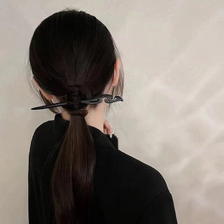 Vintage Chinese Style Black Wooden Flower Hairpin Jewelry Hair Sticks for Women Autumn Temperament Hair Accessories Wedding Gift Alodia Store