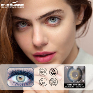 EYESHARE 1 Pair Natural Color Lens Eyes Yearly Color Contact Lenses for Eyes Beauty Contact Lenses Eye Cosmetic Color Lens Eyes Alodia Store
