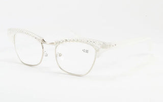Diamond Ladies Elegant Cat Eye Reading Glasses Resin Lenses Women Crystal Rhinestone Decoration Presbyopic Eyewear for Elder Alodia Store