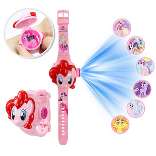 Disney Kid Cartoon Cool Ptojectio Watch Marvel Spider-Man Boy Unicorn Princess Elsa Flash Electronic Digital Student Toy Clock Alodia Store