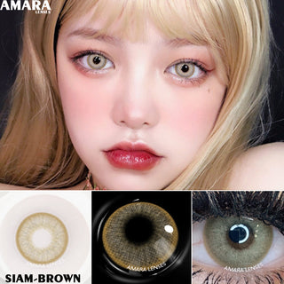 AMARA 1 Pair Colored Contact Lenses Natural Look Brown Eye Lenses Gray Contact Blue Lenses Fast Delivery Green Eye Alodia Store