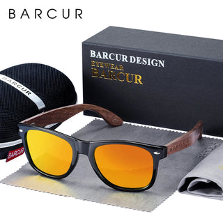BARCUR High Quality Black women&Male UV400 Wooden Sunglass Shades ALODIA STORE