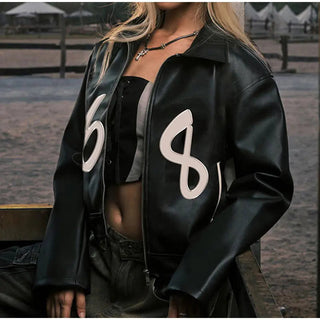 Fashion Zipper Polo-neck Tops Sweet Cool Personal Street Vintage Oversized Coats Alodia Store