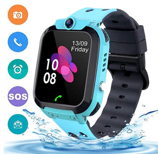 2G Kids Smart Watch SOS Call LBS Tracker Location Sim Card Kid Watch Camera Voice Chat IP68 Waterproof Smartwath Alodia Store