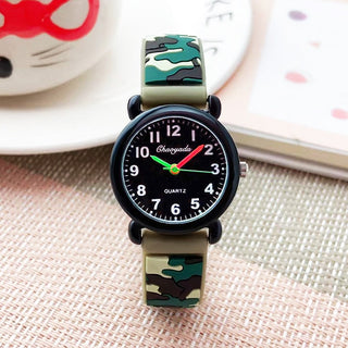 camouflage silicone strap quartz watches children kids students digital cool waterproof clocks Alodia Store