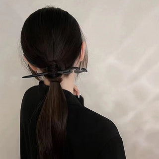 Vintage Chinese Style Black Wooden Flower Hairpin Jewelry Hair Sticks for Women Autumn Temperament Hair Accessories Wedding Gift Alodia Store
