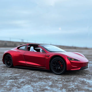 1:24 Tesla Roadster Alloy Sports Car Model Diecasts Metal Toy Vehicles Car Model Simulation Sound and Light Collection Kids Gift Alodia Store