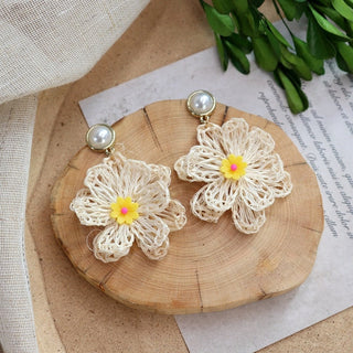 Wooden Vintage Earrings For Women Bohemian Style  Geometric Wood Earrings 2022 Trendy Retro Rattan Earrings Statement Jewelry Alodia Store